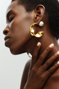 classicharms statement pearl earrings