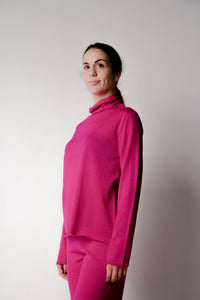 Lemme Made in Italy Cashmere Hot Pink Sweater by idPearl Boutique USA