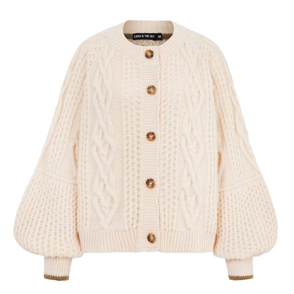 Brigit Heart Stitch Cardigan,Cara & The Sky - Shopidpearl