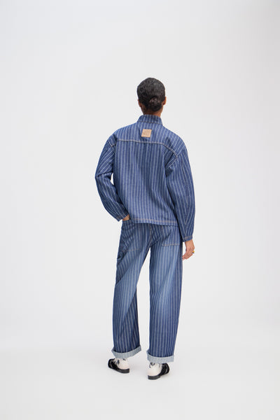 Shimo Pinstripe Carpenter Jean,Munthe - Shopidpearl