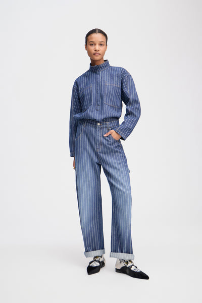 Shimo Pinstripe Carpenter Jean,Munthe - Shopidpearl
