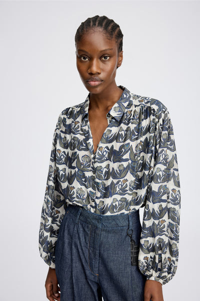 Lynx Pattern Blouse,Munthe - Shopidpearl