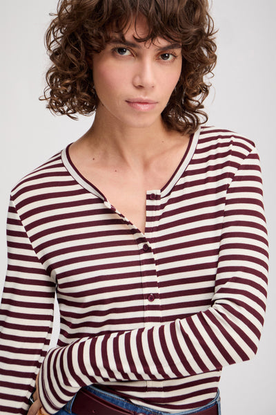 Levoma Sripe Henley,Munthe - Shopidpearl