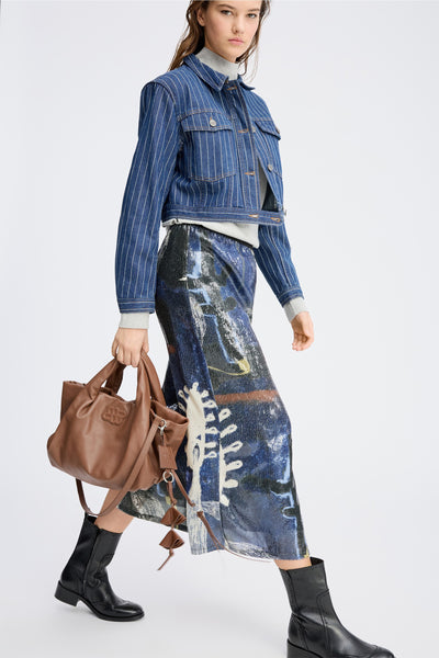 Lebane Artist Print Sequin Skirt,Munthe - Shopidpearl