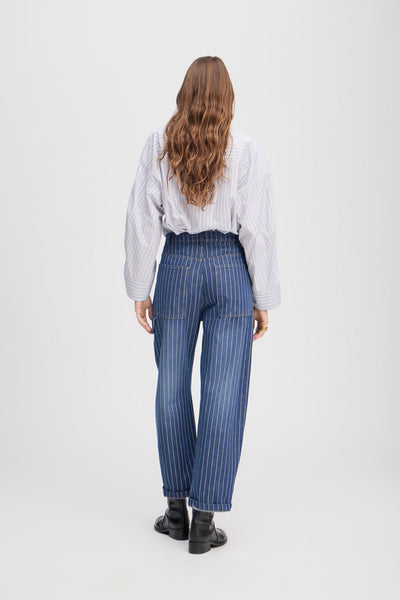 Shimo Pinstripe Carpenter Jean,Munthe - Shopidpearl