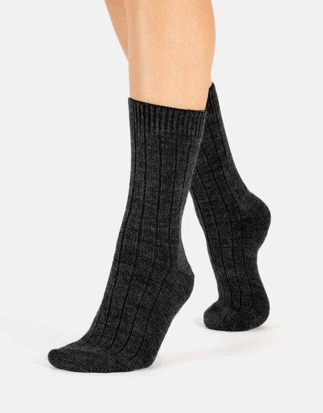 Alpaca Wool Ribbed Winter Socks