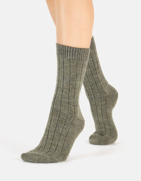 Alpaca Wool Ribbed Winter Socks