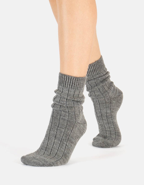 Alpaca Wool Ribbed Winter Socks