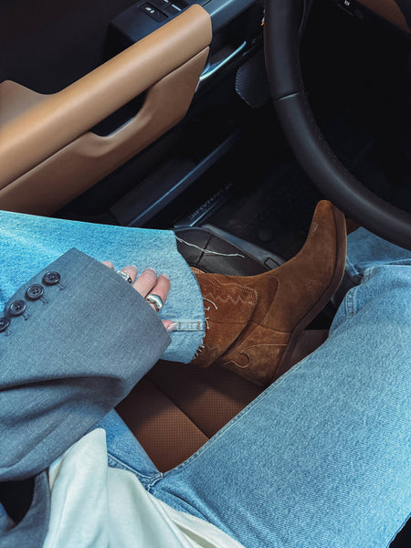 STIVALI NEW YORK - Unstoppable western cowboy boots tan suede womens shoes,STIVALI NEW YORK - Shopidpearl