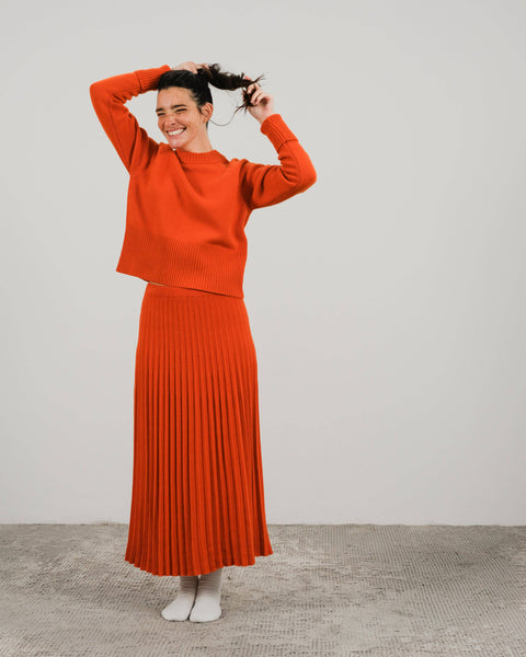 LÈMME Cashmere Mix Roll-Up Cuff Crewneck Sweater,LÈMME - Shopidpearl