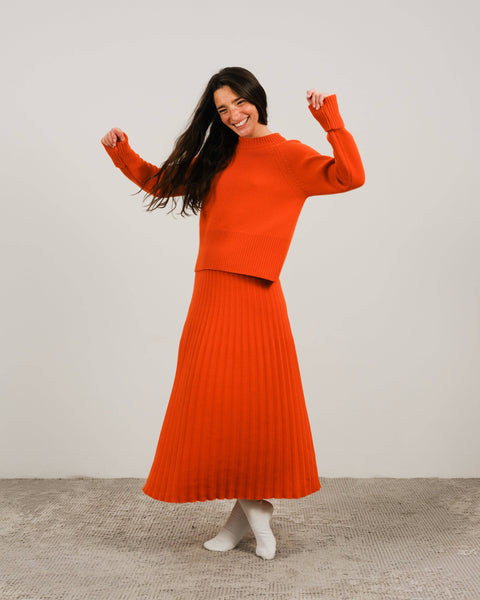 LÈMME Cashmere Mix Roll-Up Cuff Crewneck Sweater,LÈMME - Shopidpearl