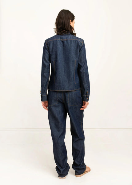 Agathe Denim Pant,Paper Label - Shopidpearl
