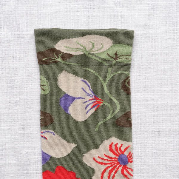 Dancing Flowers Cotton Socks,Bonne Maison - Shopidpearl