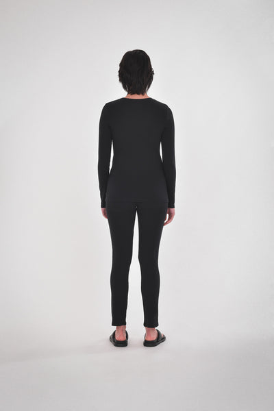 Lisa Rib Cotton Tee,Paper Label - Shopidpearl