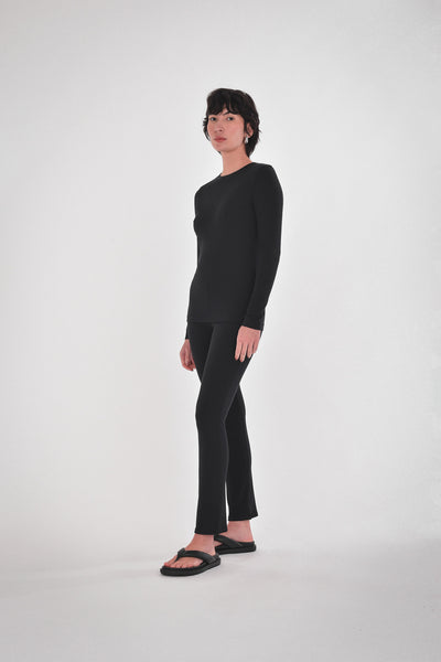 Lisa Rib Cotton Tee,Paper Label - Shopidpearl