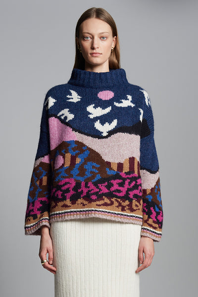 Caroline Sweater Upstate NY Artist Collab with Caroline Burdett,Eleven Six - Shopidpearl