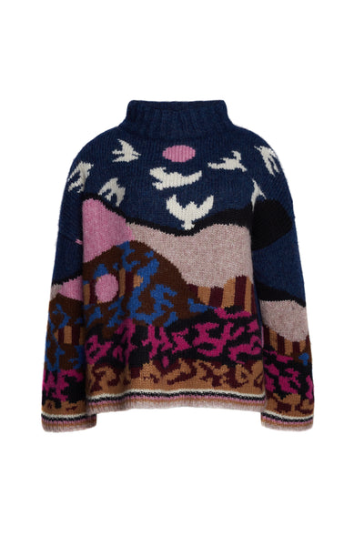 Caroline Sweater Upstate NY Artist Collab with Caroline Burdett,Eleven Six - Shopidpearl