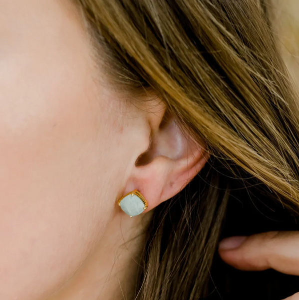 Emmy Stud Labradorite Earrings,Elli Parr - Shopidpearl