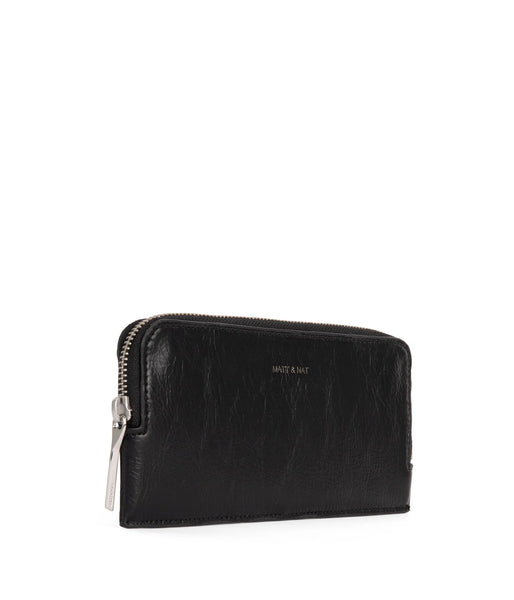 Sustainable Vegan Slim Zip Top Wallet,Matt & Nat - Shopidpearl