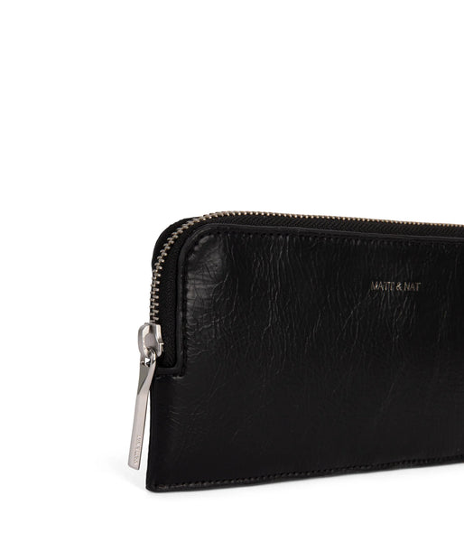 Sustainable Vegan Slim Zip Top Wallet,Matt & Nat - Shopidpearl