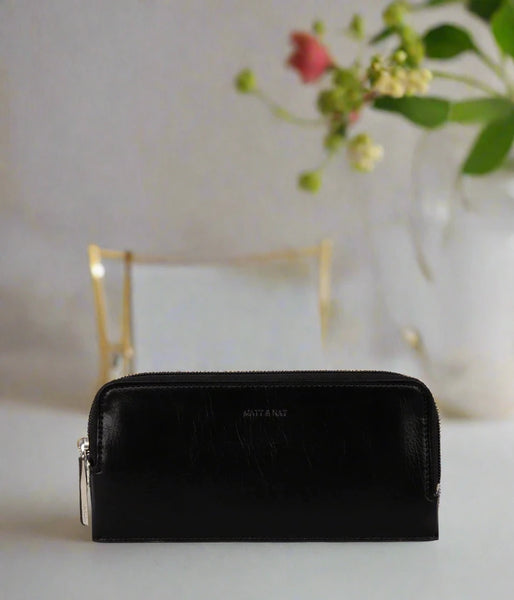 Sustainable Vegan Slim Zip Top Wallet,Matt & Nat - Shopidpearl