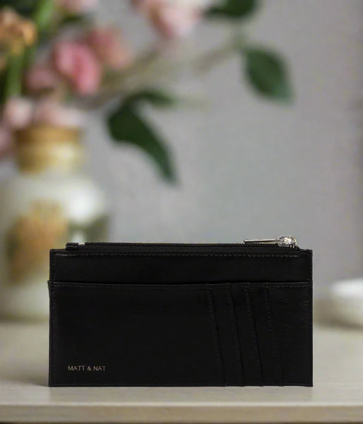 Sustainable Vegan Zip Top Card Case,Matt & Nat - Shopidpearl