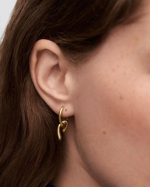 Gold Mini Twist Hoop Earrings