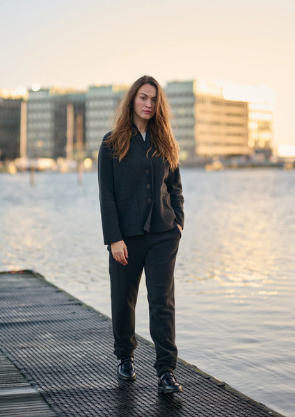 Fleece Button Front Cardigan,Henriette Steffensen - Shopidpearl