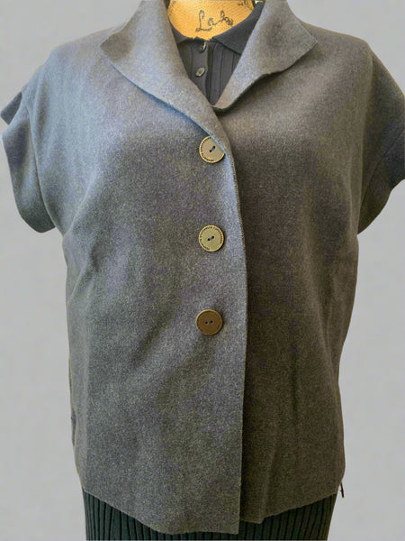 Fleece Button Front Vest,Henriette Steffensen - Shopidpearl