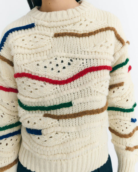 Candela Macarame Wool Sweater