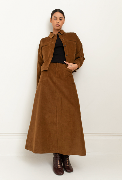 Sefina Cord Jacket,Paper Label - Shopidpearl