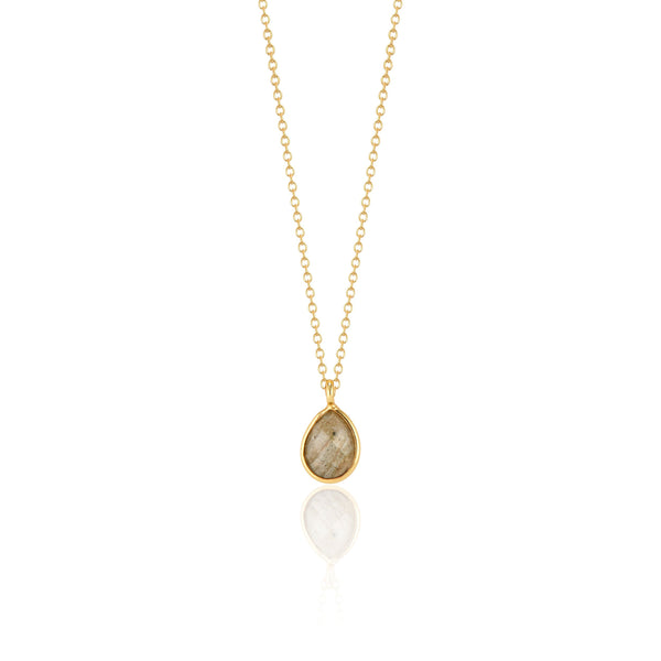 Kailey Labradorite Teardrop Necklace,Elli Parr - Shopidpearl