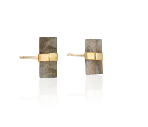 Layne Pillar Labradorite Stud Earrings,Elli Parr - Shopidpearl