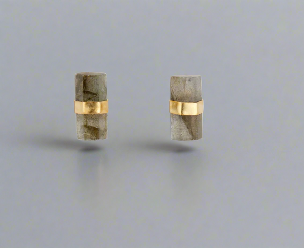 Layne Pillar Labradorite Stud Earrings,Elli Parr - Shopidpearl