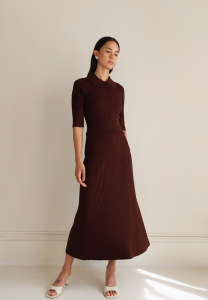 Leona Rib Polo,Paper Label - Shopidpearl