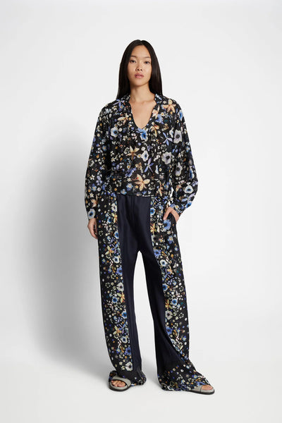 Fabert Floral Silk Pants,Munthe - Shopidpearl