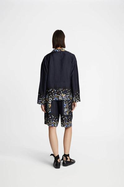 Faiza Floral Silk Top,Munthe - Shopidpearl