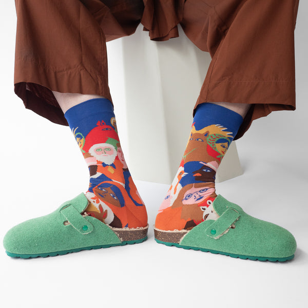 Folk Friends Cotton Socks,Bonne Maison - Shopidpearl