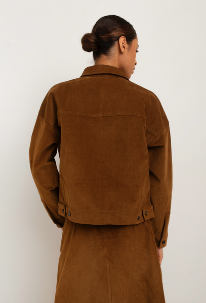 Sefina Cord Jacket,Paper Label - Shopidpearl