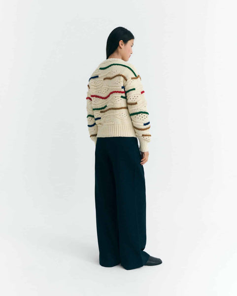 Candela Macarame Wool Sweater