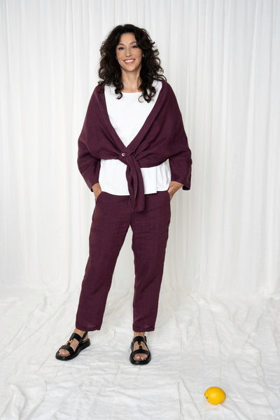 Valenta Linen Trousers,GR Nature - Shopidpearl