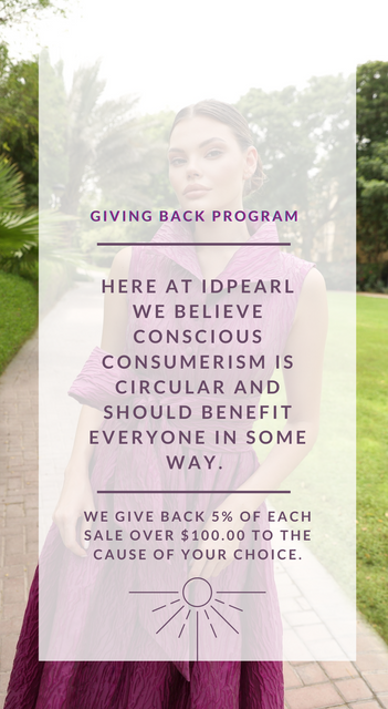 idPearl indie fashion boutique giving back charity program