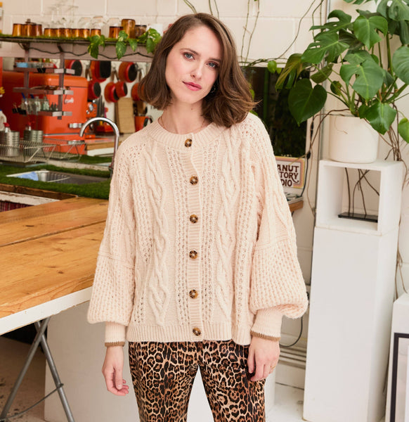 Brigit Heart Stitch Cardigan,Cara & The Sky - Shopidpearl