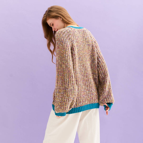 Marled Recycled Cotton Blend Debbie Sweater,Cara & The Sky - Shopidpearl