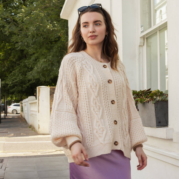 Brigit Heart Stitch Cardigan,Cara & The Sky - Shopidpearl