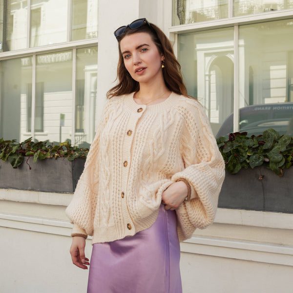 Brigit Heart Stitch Cardigan,Cara & The Sky - Shopidpearl