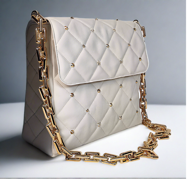 Cielo Studded Shoulder Bag - shop idPearl