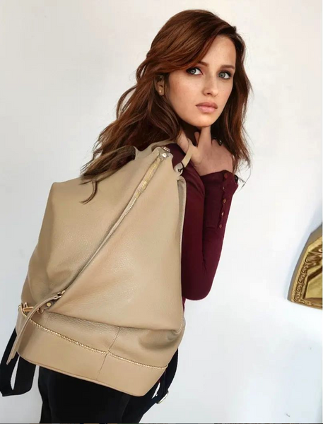 Samy Leather Backpack - Shopidpearl