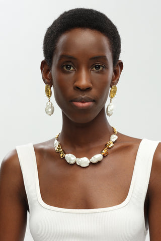 Classicharms Baroque Pearl Statement Necklace - shop idPearl