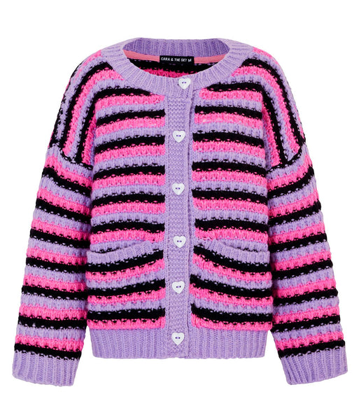 Bernice Stripe Cross Stitch Cardigan